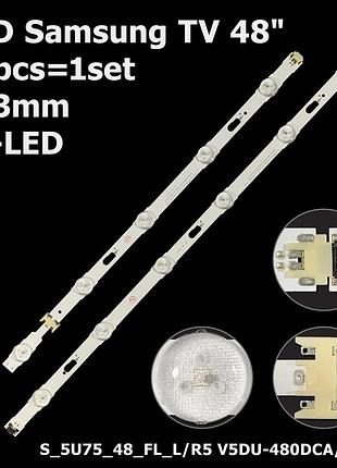 Led підсвітка samsung tv 48" s_5u75_48_fl_l5 + s_5u75_48_fl_r6 (v5du-480dca-r1 + v5du-480dcb-r1) 12шт.