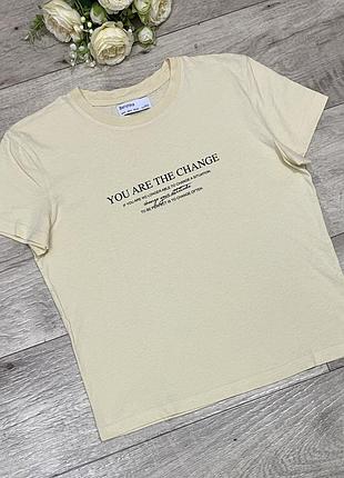 Укороченная легкая футболка bershka, р.s-m