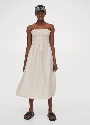 Білосніжна котонова сукня від h&m