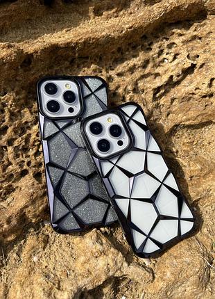 Яскравий чохол з блискітками для iphone(всі моделі) black - iphone 13 / 14