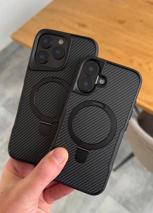 Противоударный карбоновый чехол для iphone (все модели) carbon holder magsafe iphone 16