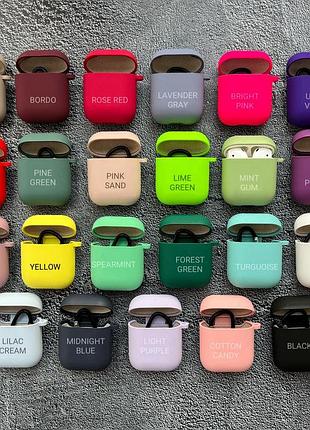 Чехол silicone case new for airpods 1/2 - lilac cream