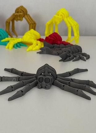 🕷️ разноцветные яркие пауки-антистресс (подвижные лапки, 20 см) серый