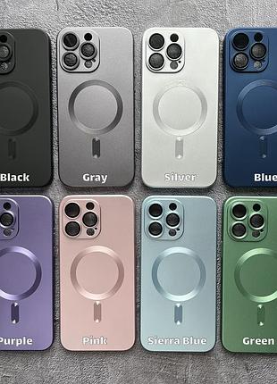 Матовый силиконовый чехол с magsafe для iphone 12 pro max