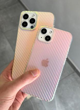 Стильний чохол carbon case pink для iphone 12 pro
