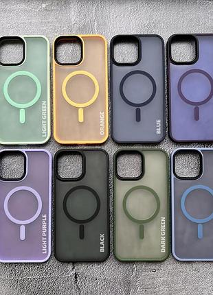 Напівпрозорий матовий чохол з магнітним кріпленням magsafe для iphone 11