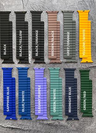 Ремешок aladrs silicone magnetic sport loop для apple watch 42/44/45/46/49 мм (силикон, магнитная застёжка) - sapphire blue