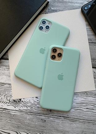Силиконовый чехол silicone case для iphone xr, бесшовный, с закрытым низом — палитра 66 light cyan