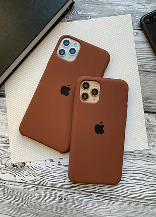 Силиконовый чехол silicone case для iphone xr, бесшовный, с закрытым низом — палитра 61 caramel