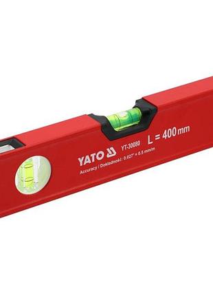 Уровень алюминиевый yato l=40 см. 3 капсулы [40]