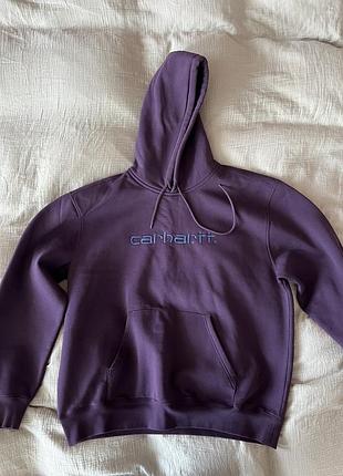 Худі carhartt чоловіче, оверсайз, фіолетове