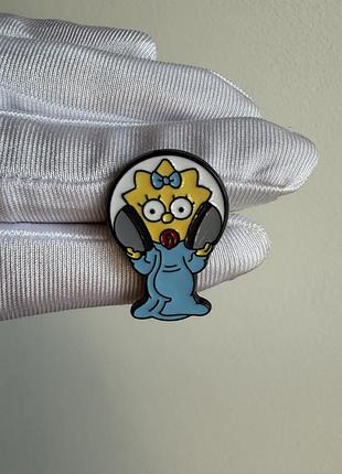 Пін значок металевий брошка меґґі сімпсон (maggie simpson, the simpsons / сімпсони)