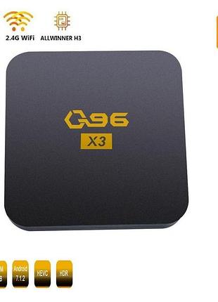 Смарт тb приставка + телевидение + фильми android q96 x3 4гб 32гб 8k голосовой пульт