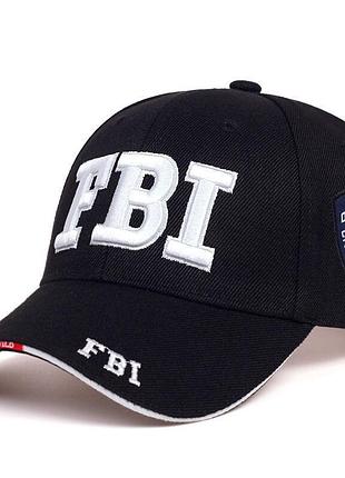 Чоловіча кепка від бренду narason у чорному кольорі fbi