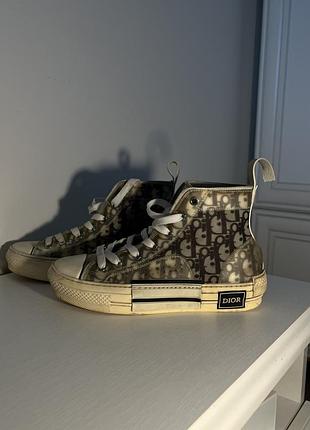 Кеды dior b23 high top logo oblique