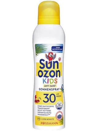 Сонцезахисний спрей для дітей sun ozon kids anti sand sonnenspray spf30 -200мл