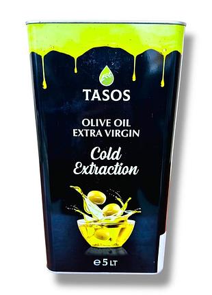 Оливковое масло tasos extra virgin olive ж/б. 5 л греция