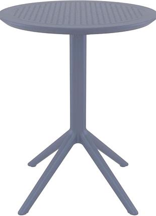 Стол круглый siesta sky folding table 60 dark grey