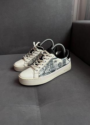 Жіночі шкіряні кросівки michael kors на високій підошві