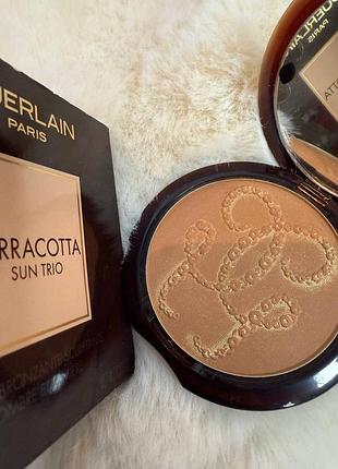 Бронзер для обличчя guerlain terracotta sun trio🔥