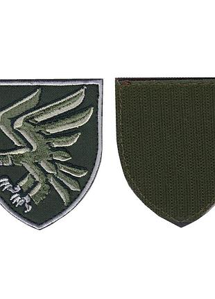 Шеврон военный / армейский, 95 -я отдельная десантно-штурмовая бригадa, на липучке, оливка, всу 8 см * 7 см