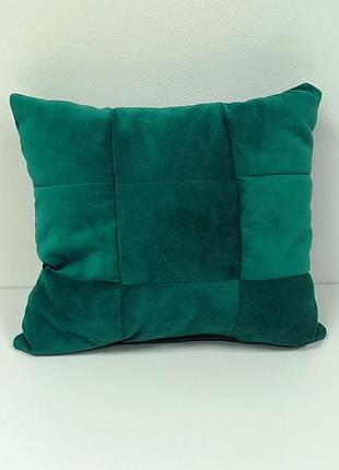 Велюровий декор подушка лазурна 35*35