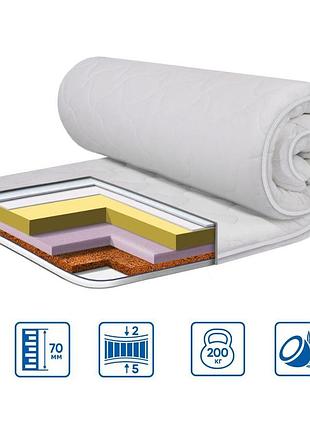 Топер eurosleep cocos lux трикотажний чохол - 800х1900