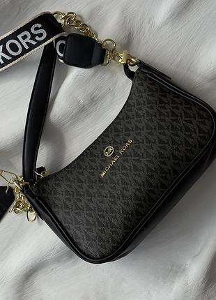 Сумка michael kors jet set charm темно-коричневий