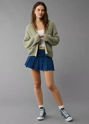 В'язаний жіночий кардиган american eagle з кишенями, м'ятного кольору