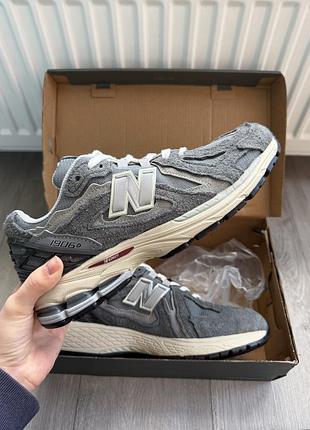 Кросівки чоловічі new balance 1906 d , сірі, шкірзам, розмір 42