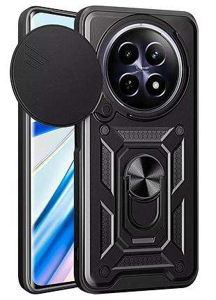 Чехол fiji camera defence для realme 13 pro 5g / 13 pro plus 5g бампер с защитой камеры и подставкой black