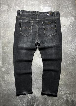 Джинси emporio armani армані чоловічі сірі брендові штани denim jeans men's оригінальний стиль великий розмір w38 l30 стильні якісні темно-сірі