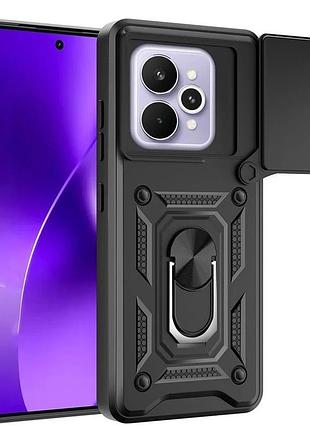 Чехол fiji camera defence для realme 15 pro 5g (rmx5101) бампер с защитой камеры и подставкой black