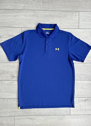 Мужское поло андер армор under armour polo shirt m размер синяя футболка тенниска майка