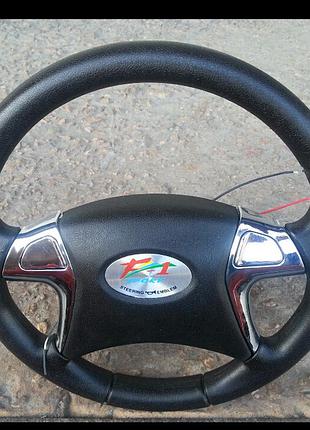 Руль авангард №984 (вставки хромированные) с переходником на ваз 2110.