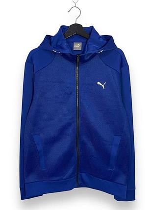 Худі puma на блискавці із сітчастої тканини / кофта puma