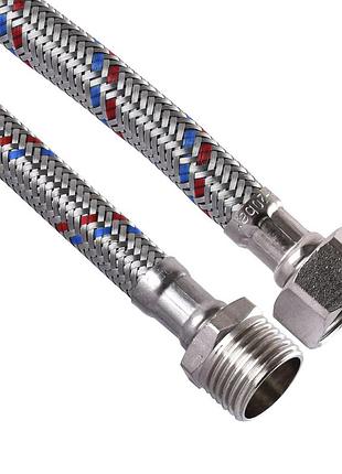Шланг нержавеющая сталь eco fix 1/2″х1/2″ нв 0,5 м epdm