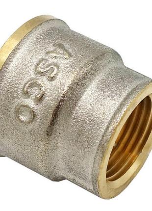 Муфта 1/2"*3/8" вв никель. с проточкой asco