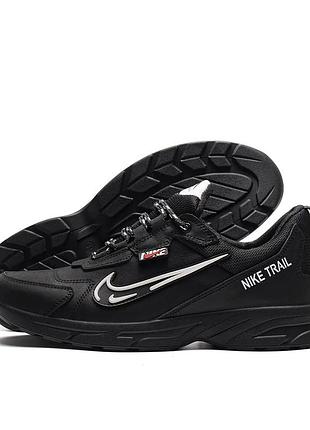 Чоловічі шкіряні кросівки nike sport trail black