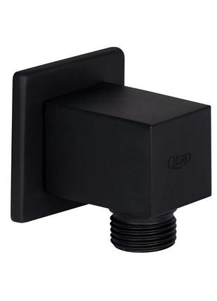 Акционный набор qtap 1+1=3: подключение для шланга spojeni matt black, прямоугольное qt809810842857nb