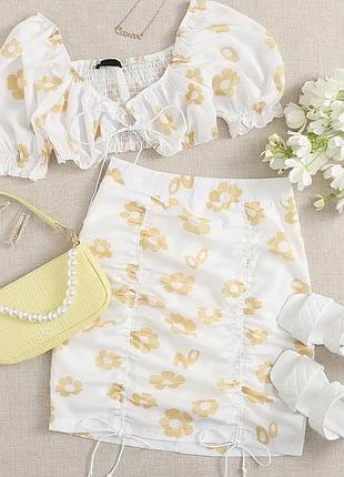 Юбка от shein в цветочный принт