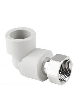 Уголок ppr thermo alliance с накидной гайкой 20х1/2" вр