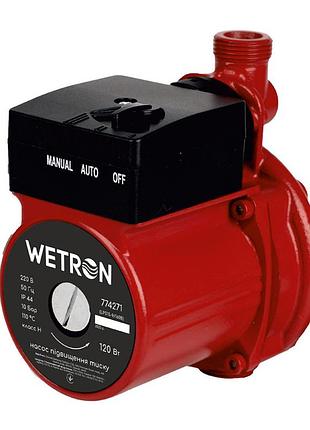 Насос для повыш давл 120вт hmax 9м qmax 30л/мин ø¾" 160мм + гайки ø½" wetron 774271