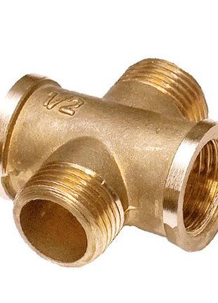 Крестовина 1/2"вз латун., (без покрытия), 10/30 шт