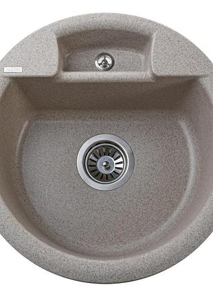 Гранитная мойка globus lux guron миндаль 480мм-а0008
