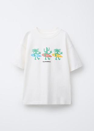 Бавовняна футболка zara, нова колекція, на 140 см