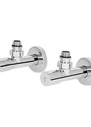 Комплект кранов thermo alliance standart 1/2" нр для полотенцесушителя угловой sf395w15