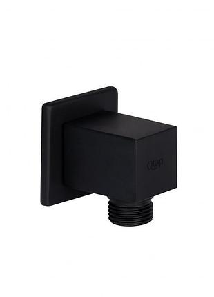 Подключение для шланга qtap spojeni прямоугольное qt809810842857nb black matt