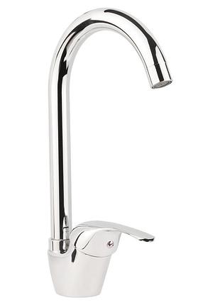 Смеситель s55 ø40 для кухни излил высокое ухо на гайке aquatica (9755100)