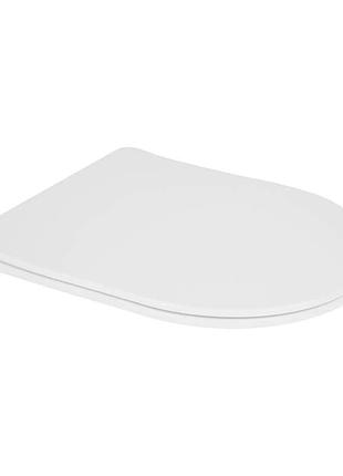 Сиденье для унитаза qtap (jay 490, swan 490) с микролифтом slim qt99sc6106w